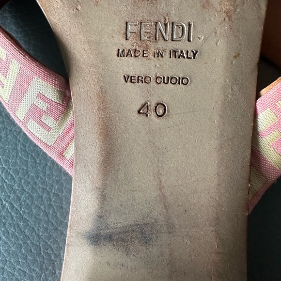 Fendi Pink and Brown Women's Sandals - Picture 4 of 7